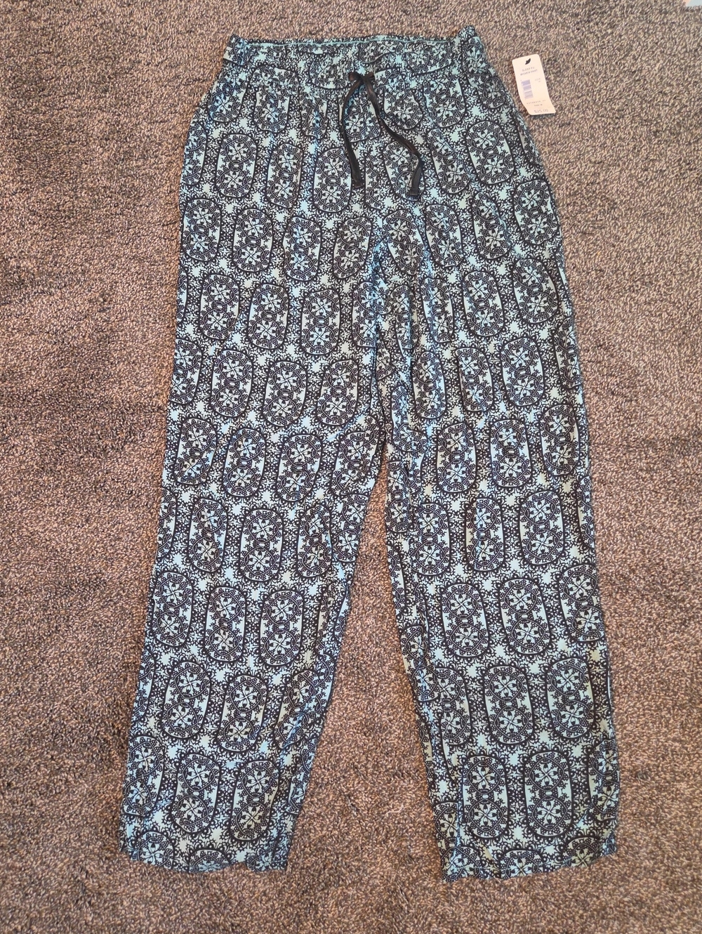 NWT Inidgo Sleepwear Blue And Black Printed Pajama Pants
